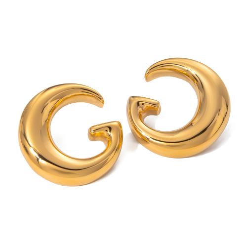 Stainless Steel Stud Earrings, 304 Stainless Steel, fashion jewelry & for woman, gold, Sold By Pair