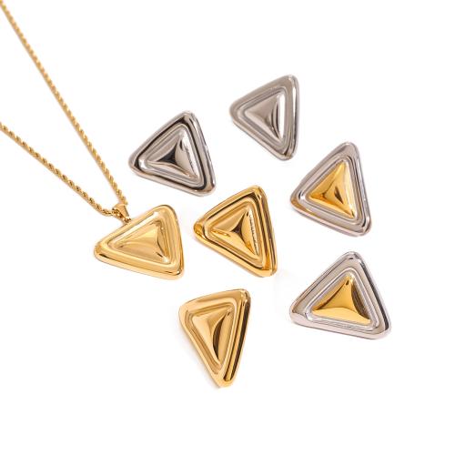 Fashion Stainless Steel Jewelry Sets, 304 Stainless Steel, Triangle, plated, fashion jewelry & different styles for choice & for woman, more colors for choice, Sold By PC