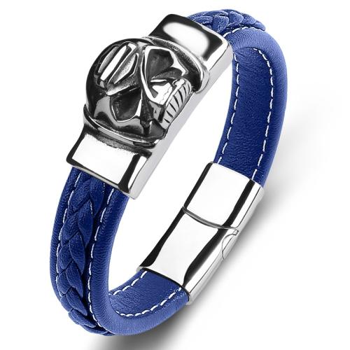 PU cavo bracciali, 304 acciaio inox, with PU, fatto a mano, unisex & formato differente per scelta & stili diversi per la scelta, nessuno, Venduto da PC