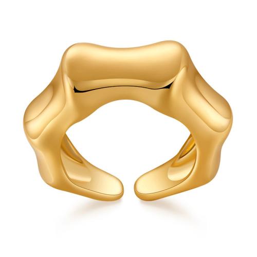 Brass Finger Ring plated Unisex golden Sold By PC