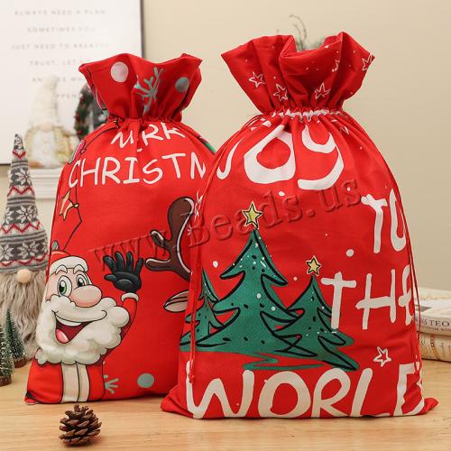 Sac cadeau cadeau de Noël, Peluche, Anti-poussière & Conception de Noël & modèles différents pour le choix, plus de couleurs à choisir, Vendu par PC