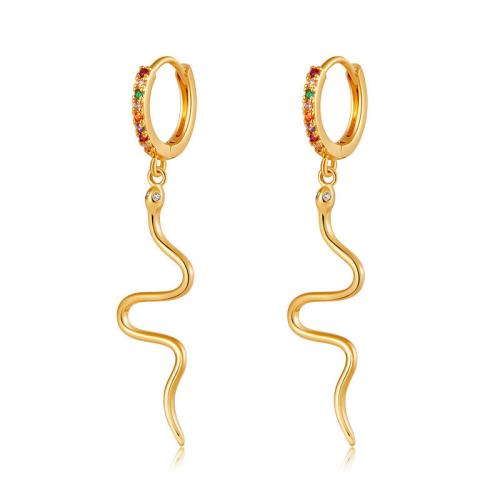 Cúbicos Circonia Pendiente Latón Micro pavimenta, metal, micro arcilla de zirconia cúbica & para mujer, dorado, Vendido por Par