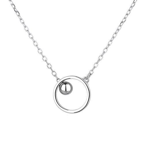 925 Sterling Silver Necklaces, for woman, platinum color, Length:Approx 41-50 cm, Sold By PC