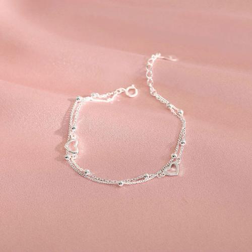 Pulseras de Plata Estelina, plata de ley 925, con 4cm extender cadena, pulido, para mujer, plateado, longitud:aproximado 16 cm, Vendido por UD