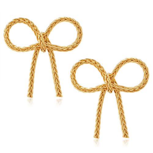 Brass Stud Earring plated for woman golden Sold By Pair