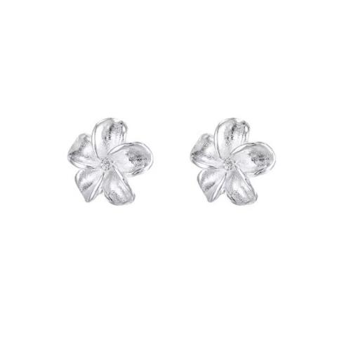 925 Sterling Silver Stud Earrings, different size for choice & for woman, silver color, Sold By Pair