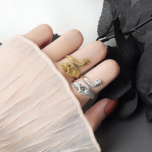 Brass Finger Ring, plated, Adjustable & different styles for choice & for woman & enamel & with rhinestone, more colors for choice, nickel, lead & cadmium free, inner diameter:17~20mm, Sold By PC