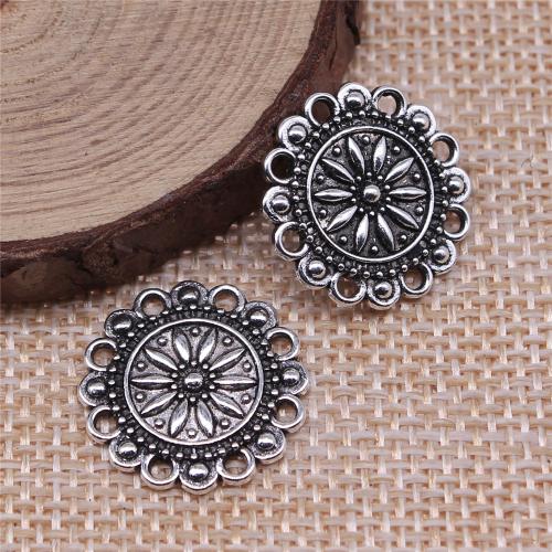 Tibetan Style Pendants, Flower, plated, DIY, more colors for choice, 19x19mm, Sold By PC