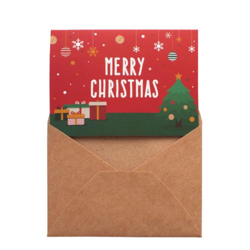 Paper Christmas Card, with Kraft, printing, different styles for choice, 115x85mm, Sold By PC