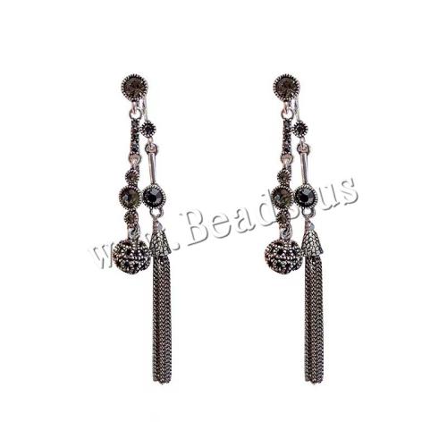 Fashion Fringe Boucles d'oreilles, alliage de zinc, bijoux de mode & pour femme, 95mm, Vendu par paire