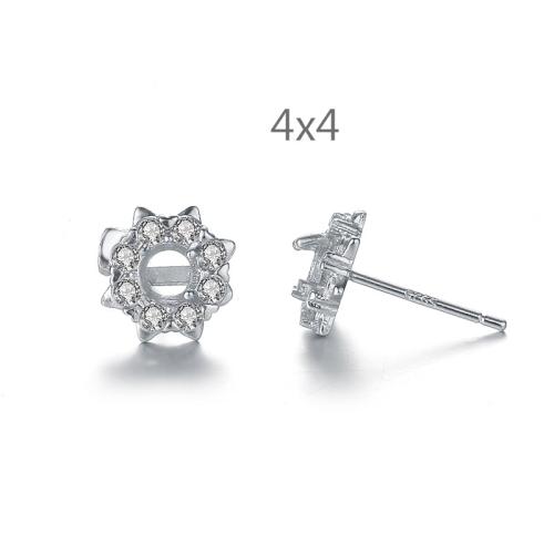 Apprêts pour boucles d'oreilles en alliage de zinc, DIY & styles différents pour le choix, argent, Vendu par paire