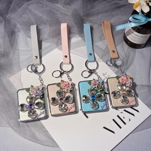 Bag Purse Charms Keyrings Keychains, Tibetan Style, with Glass Rhinestone, multifunctional & for woman, mixed colors, Sold By PC