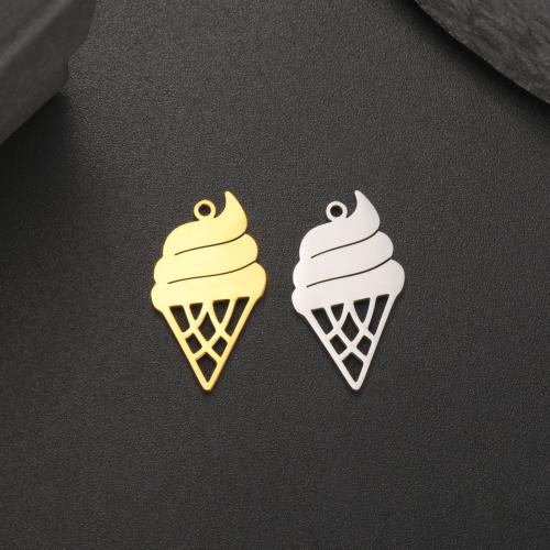 Stainless Steel Pendants, 304 Stainless Steel, Ice Cream, DIY, more colors for choice, 12x21mm, Sold By PC