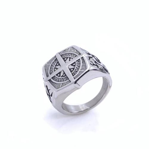 Bague en acier inoxydable, Acier inoxydable 304, poli, Vintage & normes différentes pour le choix & pour homme, Vendu par PC