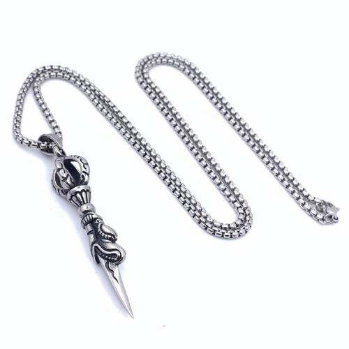 Collier de bijoux en acier inoxydable, Acier inoxydable 304, longueur différente pour le choix & styles différents pour le choix & pour homme, 65x14mm, Vendu par PC