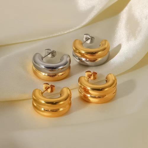 Stainless Steel Stud Earrings 304 Stainless Steel fashion jewelry & for woman Sold By PC