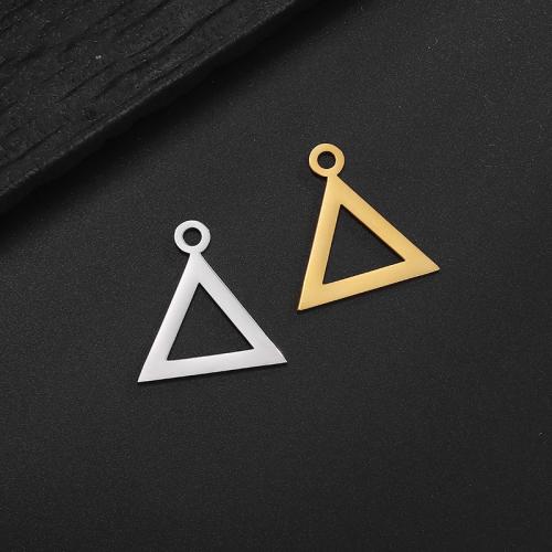 Stainless Steel Pendants, 304 Stainless Steel, Triangle, Vacuum Ion Plating, DIY, more colors for choice, 22x24mm, Sold By PC