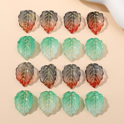 Lampwork Beads, Leaf, DIY, more colors for choice, 22x16mm, Approx 100PCs/Bag, Sold By Bag