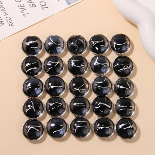 Handgewickelte Perlen, Lampwork, DIY, schwarz, 20mm, ca. 100PCs/Tasche, verkauft von Tasche