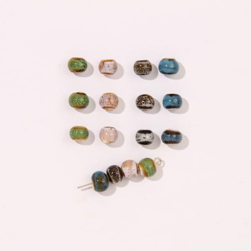 Porcelain Jewelry Beads, Flat Round, DIY, more colors for choice, 6mm, Approx 100PCs/Bag, Sold By Bag