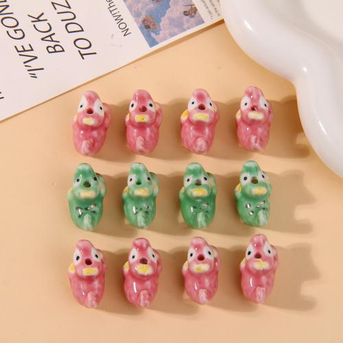 Porcelain Jewelry Beads, Dragon, DIY, more colors for choice, 23x16mm, Approx 100PCs/Bag, Sold By Bag