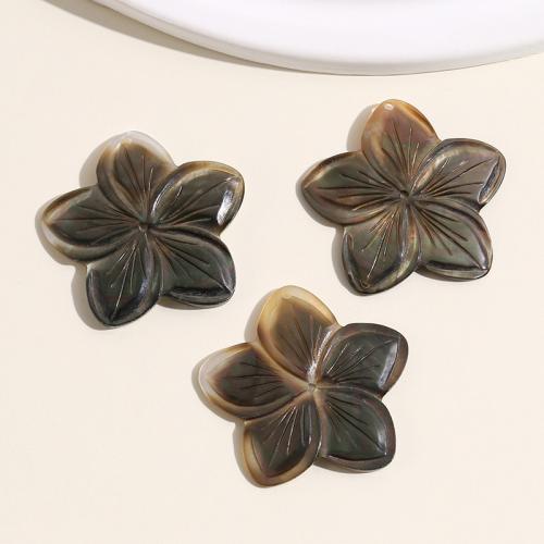 Black Lip Shell Pendant Flower DIY Sold By PC