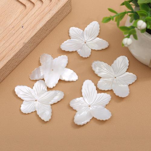 Hair Stick Findings, White Lip Shell, Flower, DIY, white, 40mm, Sold By PC