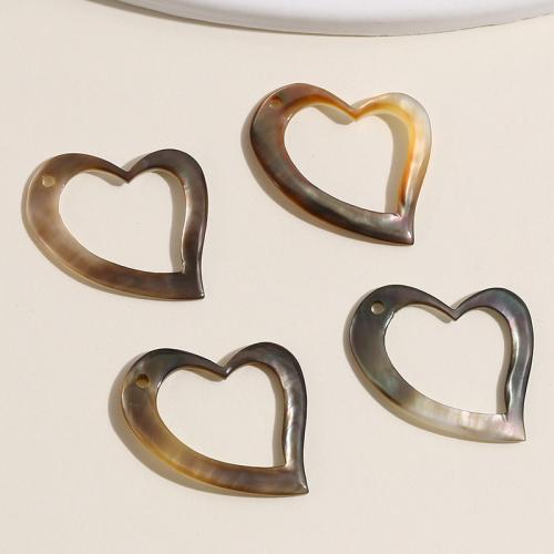 Risultati del bastone dei capelli, Nero-Lip-Shell, Cuore, lucido, DIY, 30x25mm, Venduto da PC