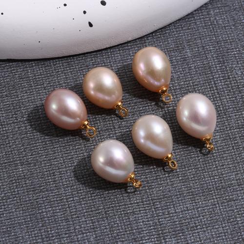 Freshwater Pearl Pendant, polished, DIY, more colors for choice, 6x7mm, Sold By PC