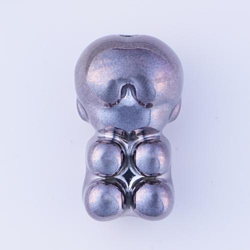 Plated Acrylic Beads Boy DIY Sold By Bag