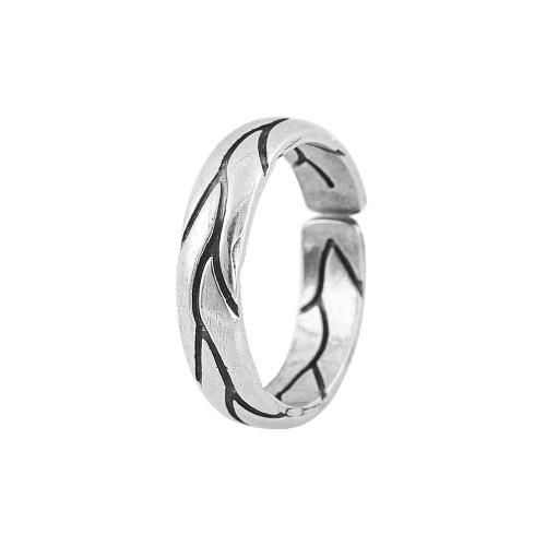 Bague en alliage de zinc, Placage de couleur argentée, bijoux de mode, argent, protéger l'environnement, sans nickel, plomb et cadmium, Vendu par PC