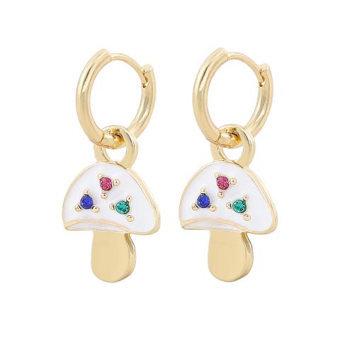 Tibetan Style Drop Earrings, gold color plated, fashion jewelry & enamel & with rhinestone, more colors for choice, nickel, lead & cadmium free, 13x31mm, Sold By Pair