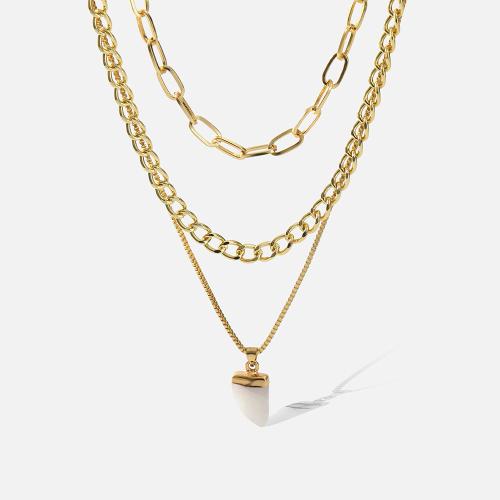 Zinc Alloy Jewelry Necklace gold color plated fashion jewelry golden nickel lead & cadmium free Sold By PC