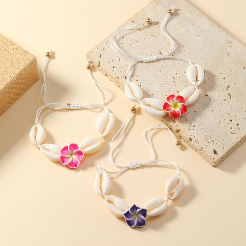 Moda crear pulseras de cordón de cera, Coco, con Arcilla polimero & Cordón de cera & aleación de zinc, hecho a mano, Joyería & para mujer, más colores para la opción, Vendido por UD