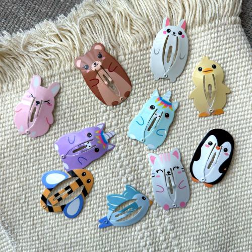 Hair Snap Clips Zinc Alloy handmade Girl Sold By Bag