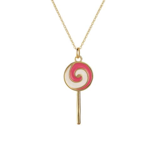 Brass Jewelry Pendants, Lollipop, plated, DIY & enamel, more colors for choice, Sold By PC