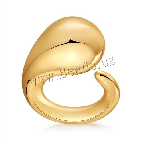 Anillo de dedo de latón, metal, chapado, unisexo, dorado, Vendido por UD