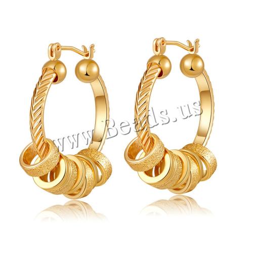 Laiton Leverback boucle d'oreille, Placage, pour femme, doré, Vendu par paire