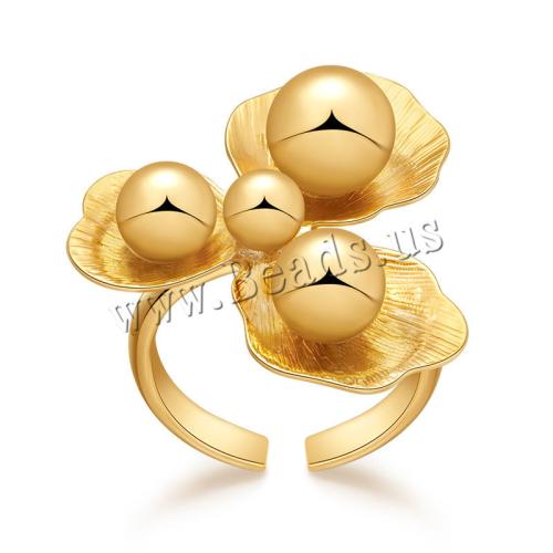 Brass Finger Ring, plated, for woman, golden, Sold By PC