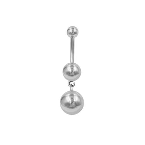 316 Stainless Steel Belly Ring, different styles for choice & micro pave cubic zirconia & for woman, original color, Sold By PC