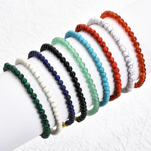 Pulseiras de pedras preciosas, misto de pedras semi-preciosas, with Pedra natural, materiais diferentes para a escolha & para mulher, Mais cores pare escolha, comprimento 19 cm, vendido por PC