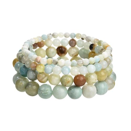 Natural Amazonite Bracelets, ​Amazonite​, with Elastic Thread, Unisex & different size for choice, more colors for choice, Length:19 cm, Sold By PC