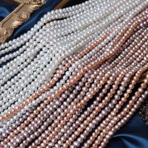 Natural Freshwater Pearl Loose Beads Oval DIY 5mm Sold Per Approx 37 cm Strand