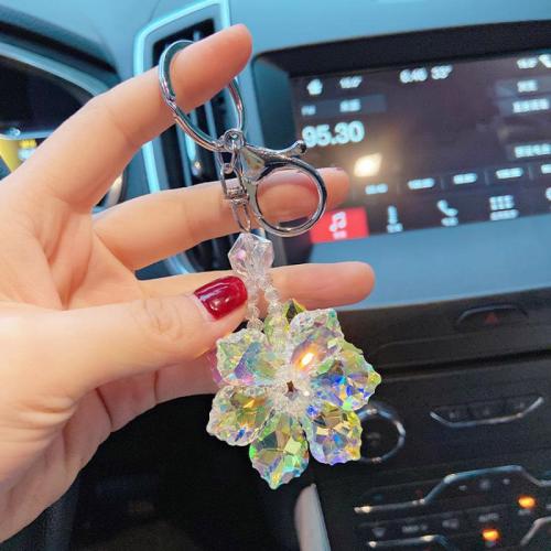 Bag Purse Charms Keyrings Keychains, Tibetan Style, with Glass Rhinestone, multifunctional & for woman, more colors for choice, 120mm, Sold By PC