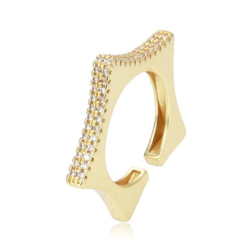 Cubic Zirconia Micro Pave Brass Ring, fashion jewelry & micro pave cubic zirconia & for woman, more colors for choice, Sold By PC