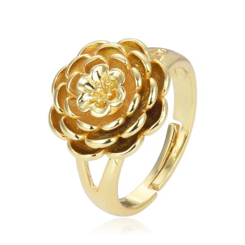 Brass Finger Ring, Flower, fashion jewelry & for woman, more colors for choice, Sold By PC