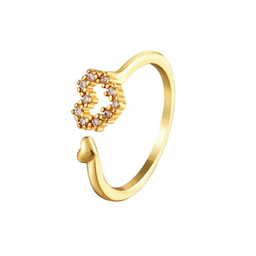 Cúbicos Circonia Micro Pave anillo de latón, metal, Joyería & micro arcilla de zirconia cúbica & para mujer, más colores para la opción, Vendido por UD