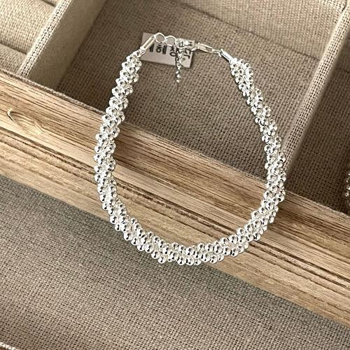 Bracelets en argent sterling, Argent sterling 925, bijoux de mode & pour femme, Longueur:Environ 19 cm, Vendu par PC