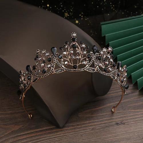 Bridal Tiaras, Tibetan Style, fashion jewelry & for woman & with rhinestone, more colors for choice, width 120mm, height 70mm, Sold By PC