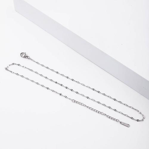 Chaîne collier , Acier inoxydable 304, avec 5cm chaînes de rallonge, bijoux de mode & unisexe, plus de couleurs à choisir, Longueur:Environ 40 cm, Vendu par PC